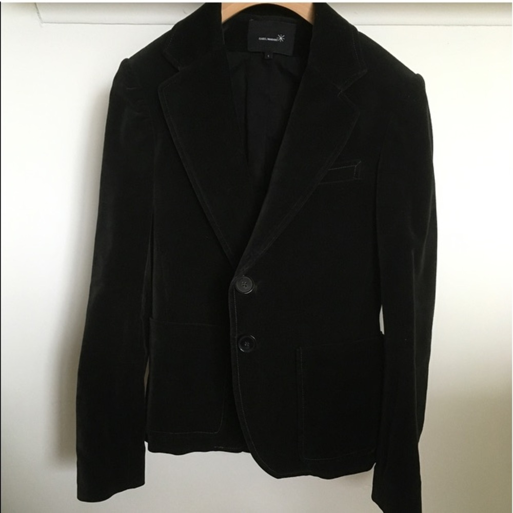 Isabel Marant green/black velvet jacket.